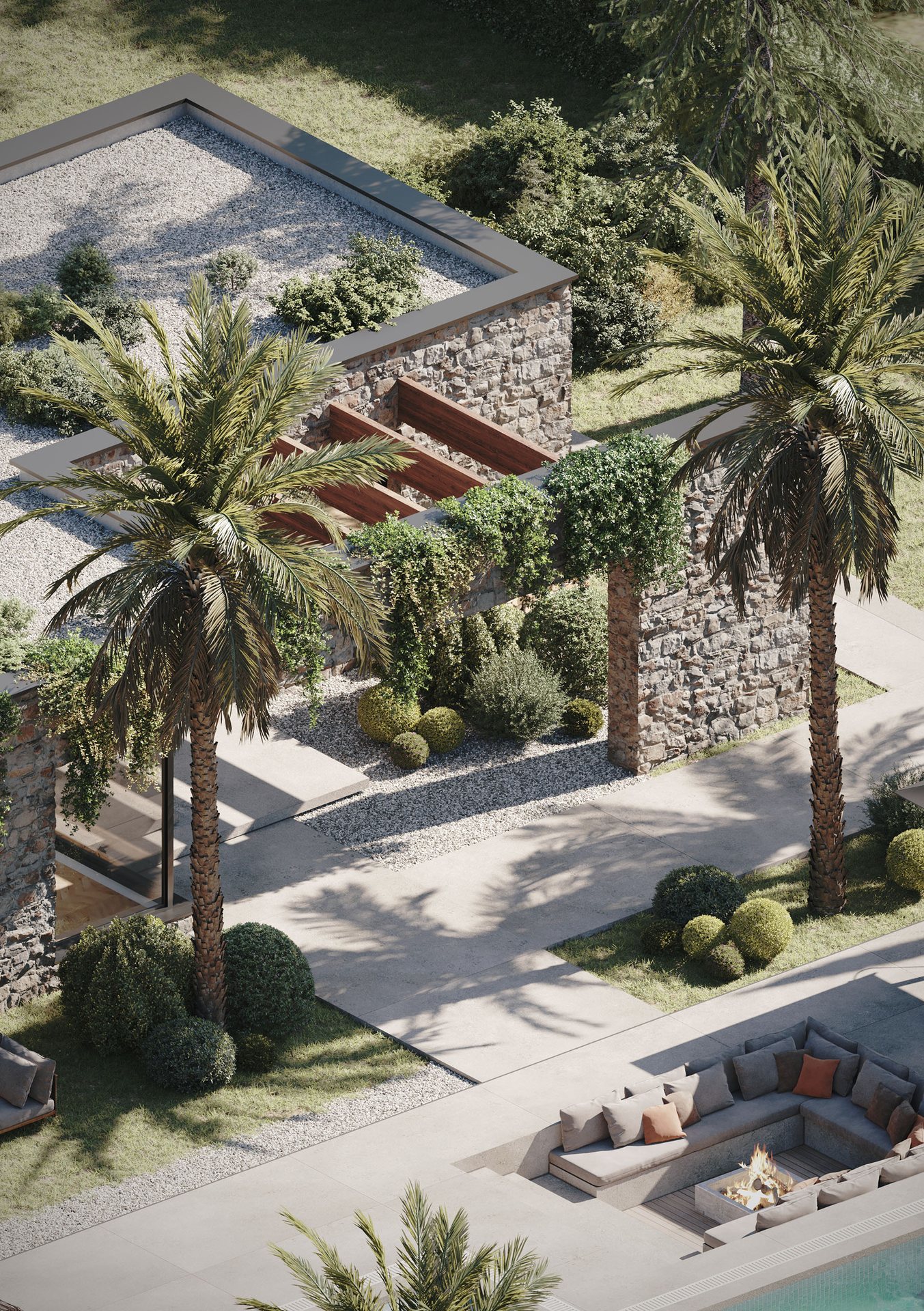 Arkiteam Modern Bağ Evi - Dış Mekân Görselleştirme